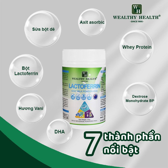 Bột sữa Dê Lactoferrin DHA Wealthy Health có tốt không?