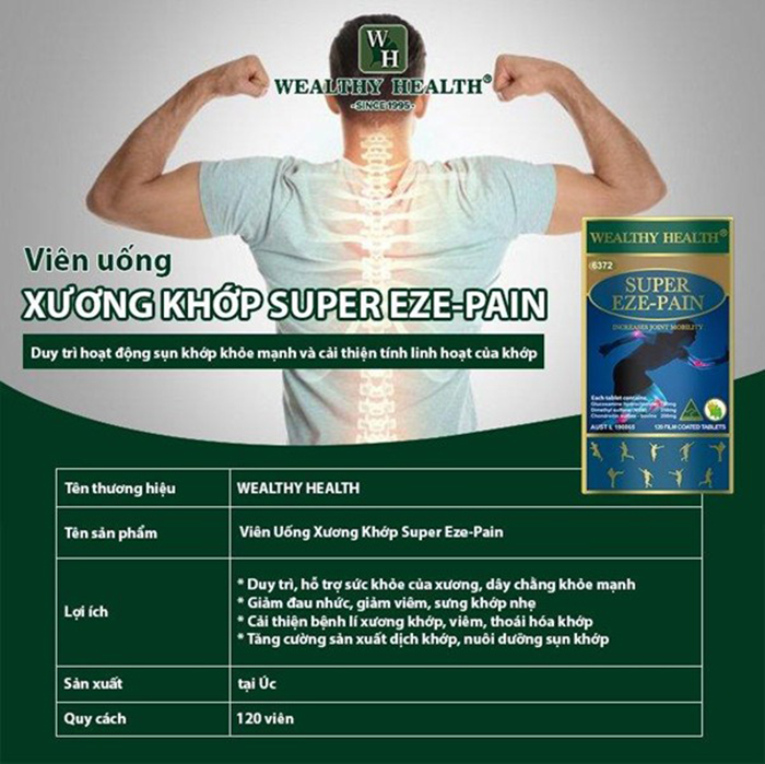 Viên Uống Xương Khớp Super Eze-Pain của Wealthy Health