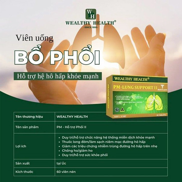 Viên Uống Bổ Phổi PM – LUNG SUPPORT II