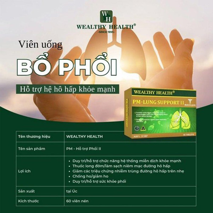 Viên Uống Bổ Phổi PM – LUNG SUPPORT II
